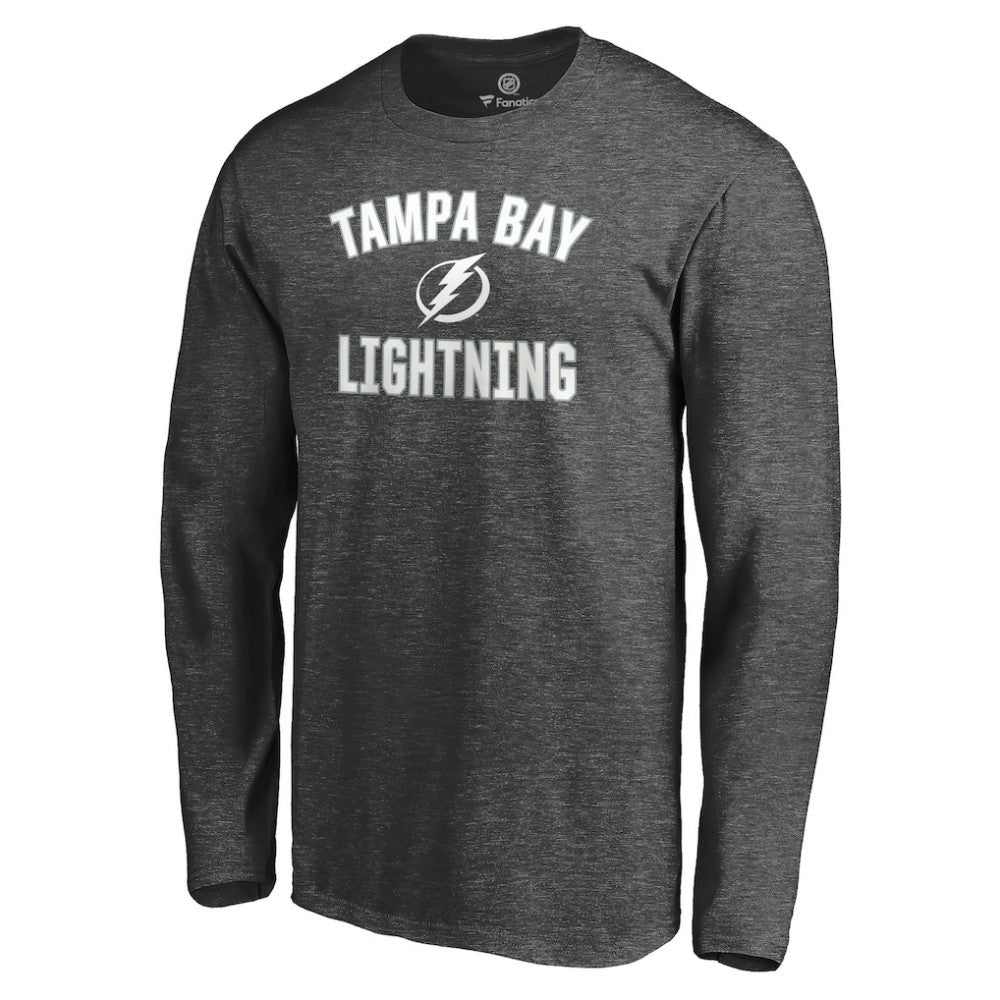 Tampa Bay Lightning Victory Arch Long Sleeve T-Shirt - Heathered Gray - NHL