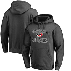 Carolina Hurricanes Victory Arch Team Fitted Pullover Hoodie - Heather Charcoal - NHL