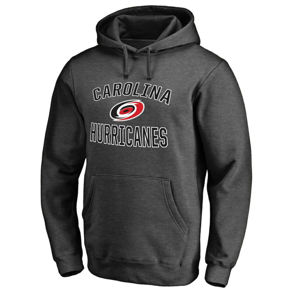 Carolina Hurricanes Victory Arch Team Fitted Pullover Hoodie - Heather Charcoal - NHL