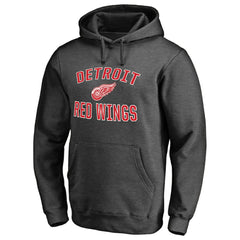 Detroit Red Wings Victory Arch Team Fitted Pullover Hoodie - Heather Charcoal - NHL