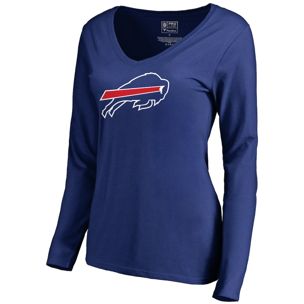 Buffalo Bills Women's Primary Logo V-Neck Long-Sleeve T-Shirt Royal | NFL