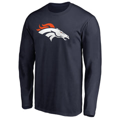 Denver Broncos Primary Logo Long-Sleeve T-Shirt Navy | NFL