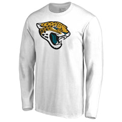 Jacksonville Jaguars Primary Logo Long-Sleeve T-Shirt White | NFL