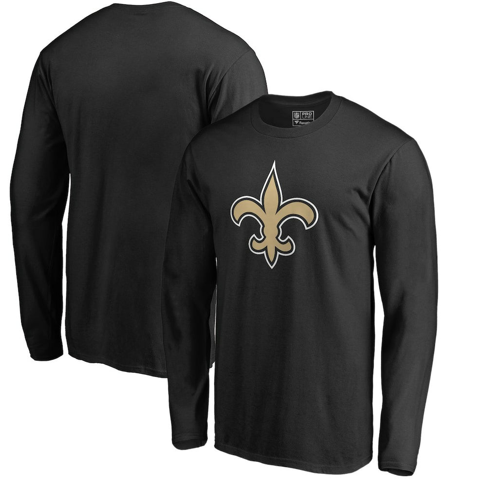 New Orleans Saints Primary Logo Long-Sleeve T-Shirt Black | NFL