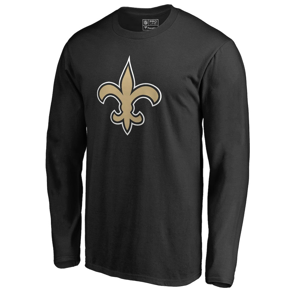 New Orleans Saints Primary Logo Long-Sleeve T-Shirt Black | NFL