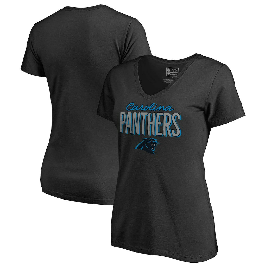 Carolina Panthers Women's Nostalgia T-Shirt Black | NFL