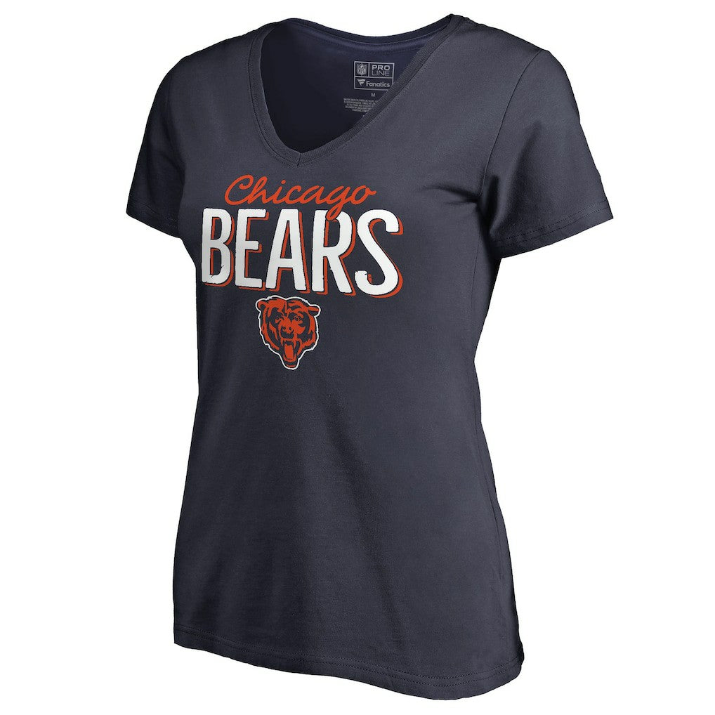 Chicago Bears Women's Nostalgia T-Shirt Navy | NFL