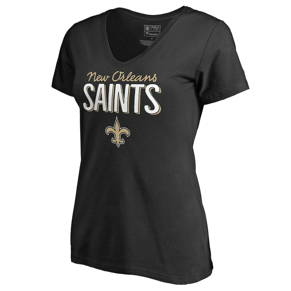 New Orleans Saints Women's Nostalgia T-Shirt Black | NFL