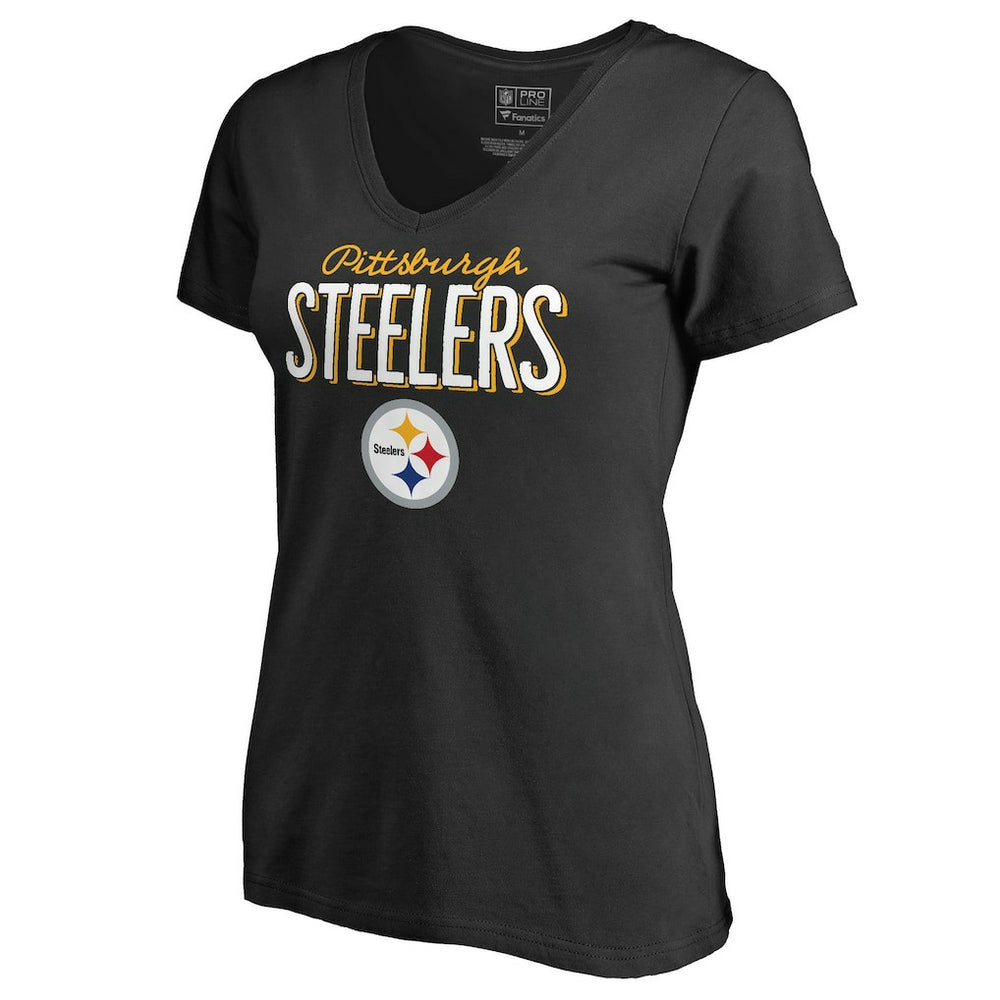 Pittsburgh Steelers Women's Nostalgia T-Shirt Black | NFL