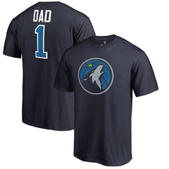 Minnesota Timberwolves #1 Dad T-Shirt Navy - NBA