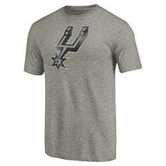 San Antonio Spurs Distressed Team Logo Tri-Blend T-Shirt Heather Gray - NBA