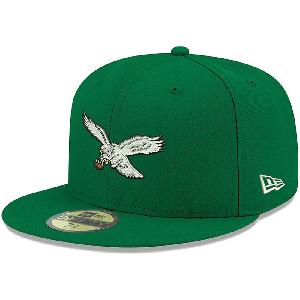 Philadelphia Eagles New Era Omaha Throwback 59FIFTY Fitted Hat Kelly Green | NFL