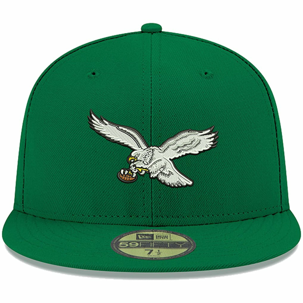 Philadelphia Eagles New Era Omaha Throwback 59FIFTY Fitted Hat Kelly Green | NFL