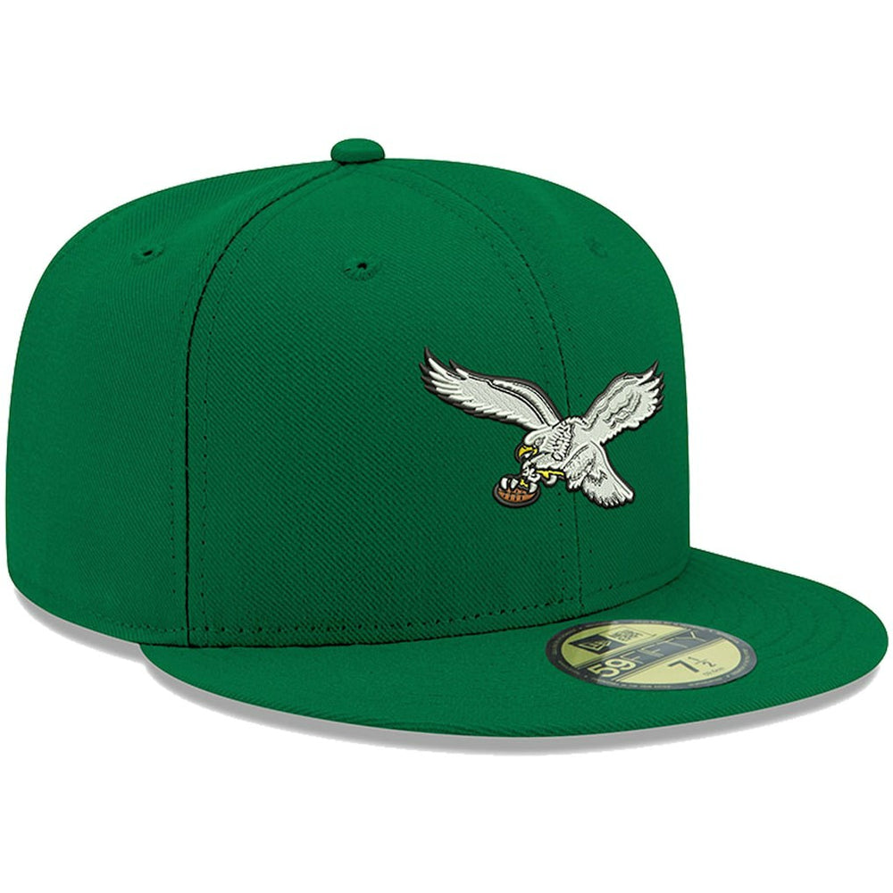 Philadelphia Eagles New Era Omaha Throwback 59FIFTY Fitted Hat Kelly Green | NFL