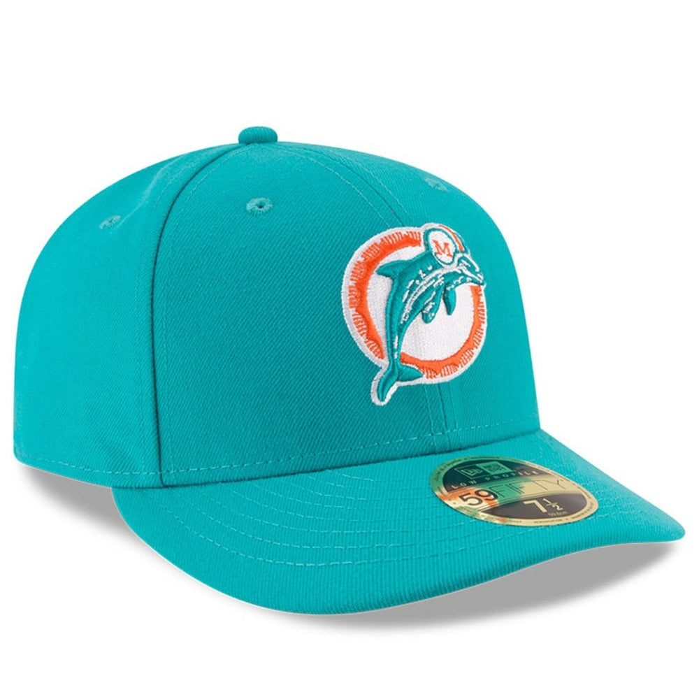 Miami Dolphins New Era Omaha Throwback Low Profile 59FIFTY Fitted Hat Aqua | NFL