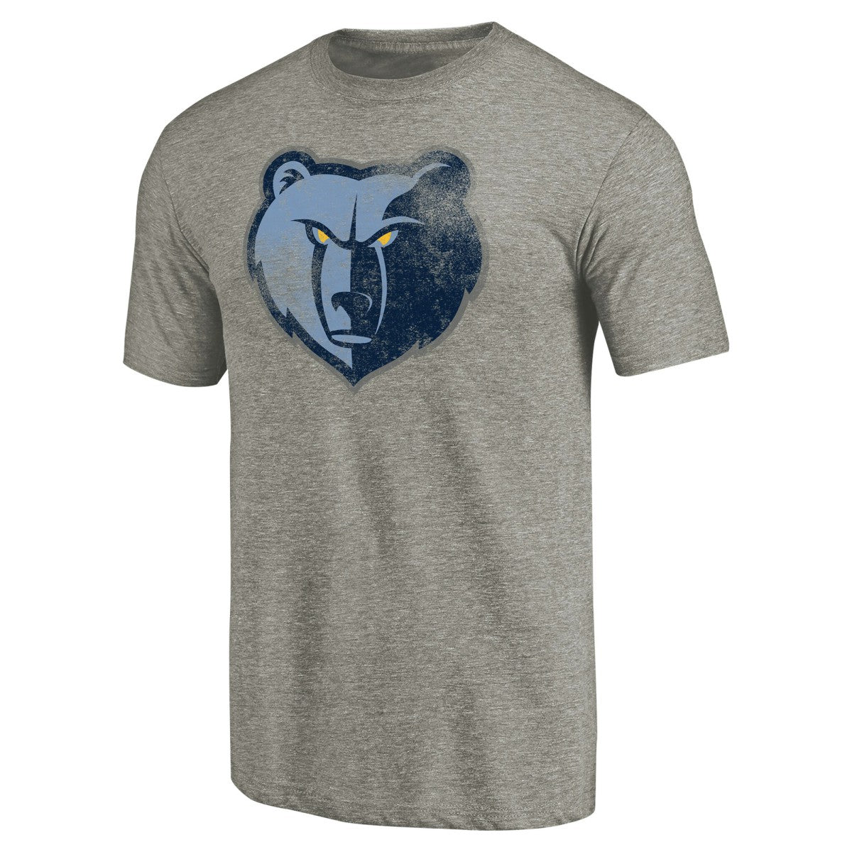 Memphis Grizzlies Distressed Team Logo Tri-Blend T-Shirt Heather Gray - NBA