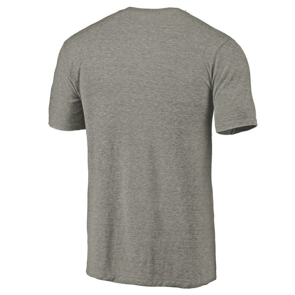 New York Knicks Distressed Team Logo Tri-Blend T-Shirt Heather Gray - NBA
