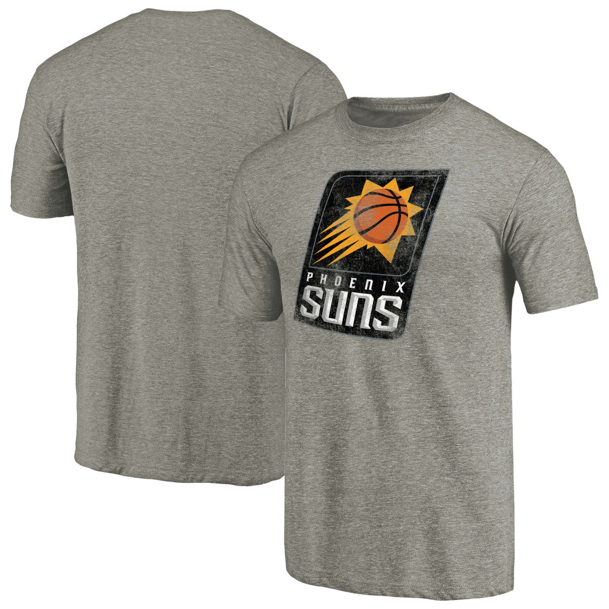 Phoenix Suns Distressed Team Logo Tri-Blend T-Shirt Heather Gray - NBA