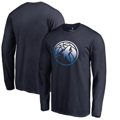 Minnesota Timberwolves Gradient Logo Long Sleeve T-Shirt Navy - NBA