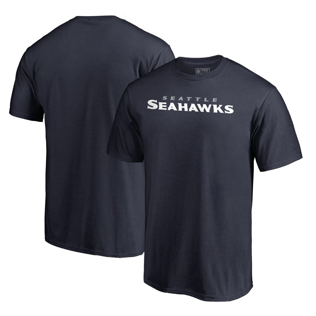 Seattle Seahawks Wordmark T-Shirt College Navy | NFL