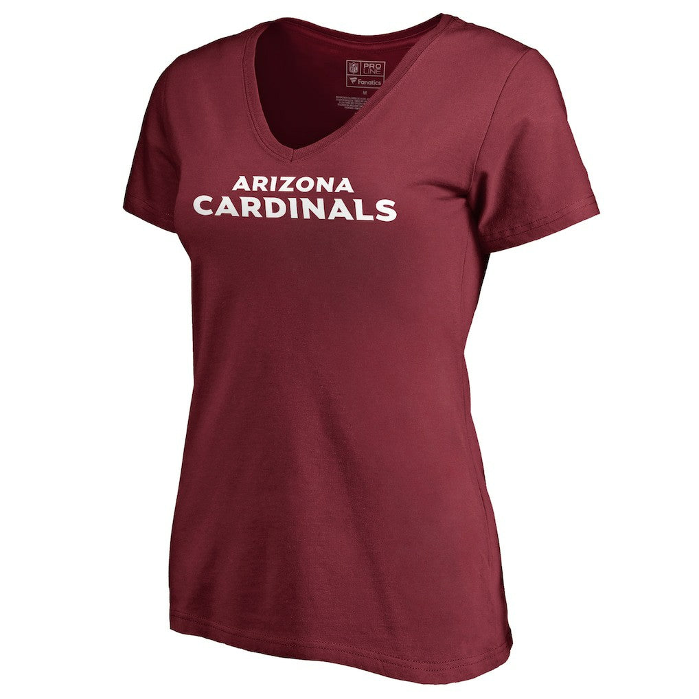 Arizona Cardinals Women's Wordmark V-Neck T-Shirt Cardinal | NFL