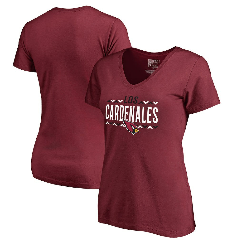 Arizona Cardinals Women's Arriba V-Neck T-Shirt Cardinal | NFL