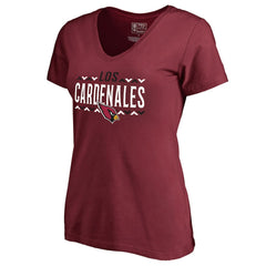 Arizona Cardinals Women's Arriba V-Neck T-Shirt Cardinal | NFL
