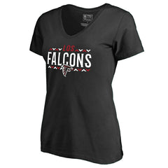 Atlanta Falcons Women's Arriba V-Neck T-Shirt Black | NFL