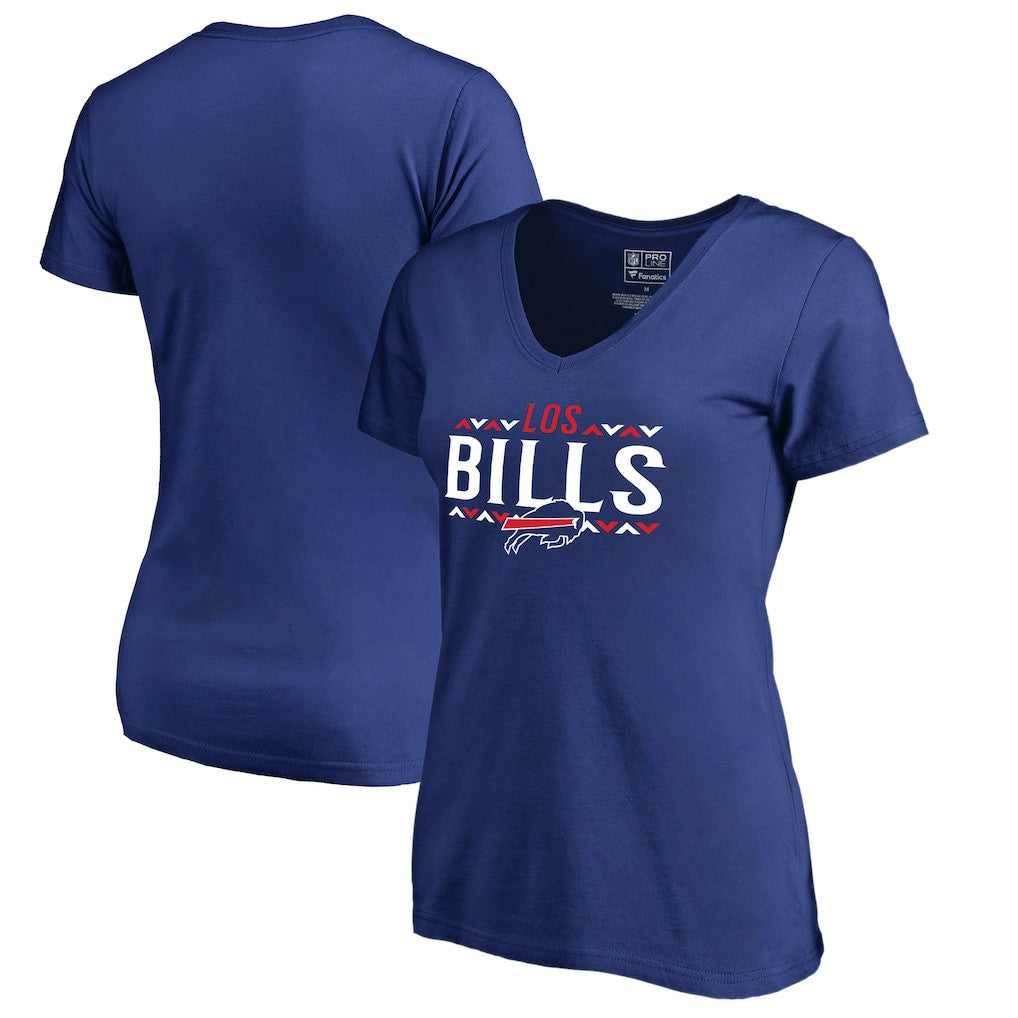 Buffalo Bills Women's Arriba V-Neck T-Shirt Royal | NFL
