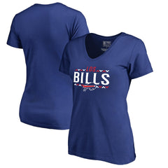 Buffalo Bills Women's Arriba V-Neck T-Shirt Royal | NFL