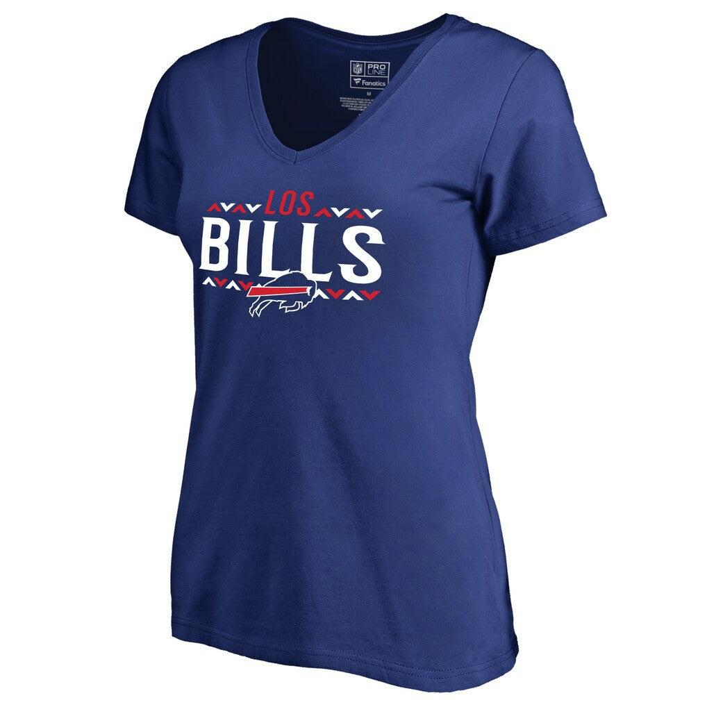 Buffalo Bills Women's Arriba V-Neck T-Shirt Royal | NFL