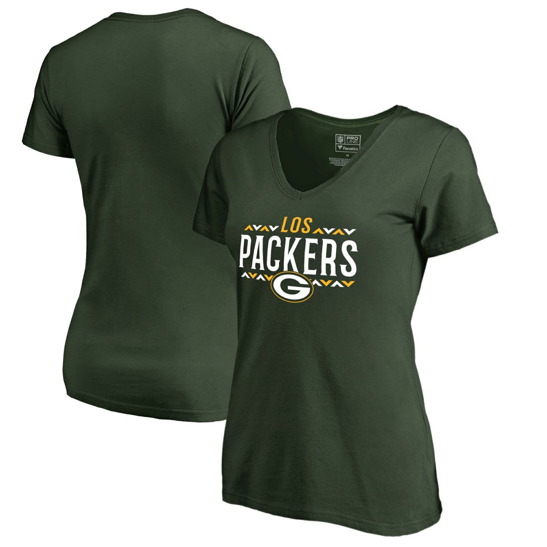 Green Bay Packers Women's Arriba V-Neck T-Shirt Green | NFL
