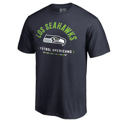 Seattle Seahawks Futbol Americano T-Shirt College Navy | NFL