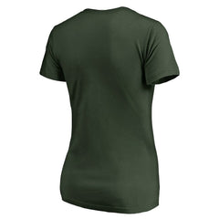 Green Bay Packers Women's Freehand V-Neck T-Shirt Green | NFL