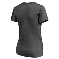 New York Giants Women's Freehand V-Neck T-Shirt Dark Heathered Gray | NFL