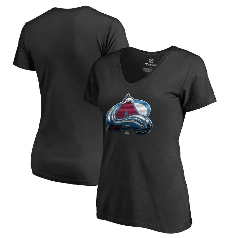 Colorado Avalanche Women's Midnight Mascot V-Neck T-Shirt - Black - NHL