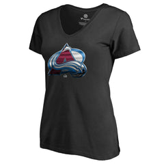 Colorado Avalanche Women's Midnight Mascot V-Neck T-Shirt - Black - NHL