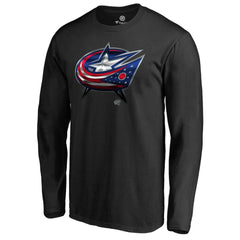 Columbus Blue Jackets Midnight Mascot Long Sleeve T-Shirt - Black - NHL