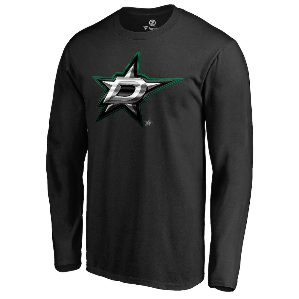 Dallas Stars Midnight Mascot Long Sleeve T-Shirt - Black - NHL
