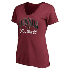 Arizona Cardinals Women's Victory Script V-Neck T-Shirt Cardinal | NFL