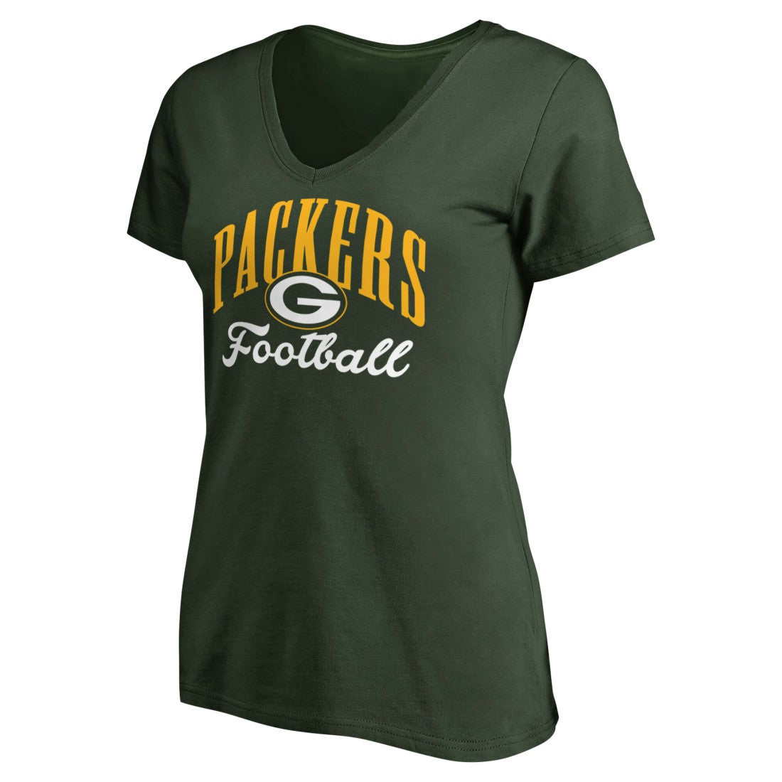 Green Bay Packers Women's Victory Script V-Neck T-Shirt -Green | NFL