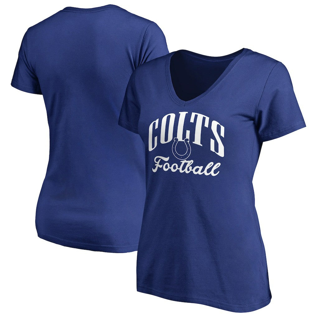 Indianapolis Colts Women's Victory Script V-Neck T-Shirt -Royal | NFL