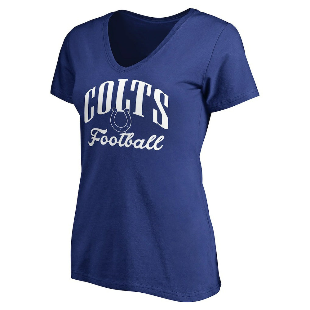 Indianapolis Colts Women's Victory Script V-Neck T-Shirt -Royal | NFL