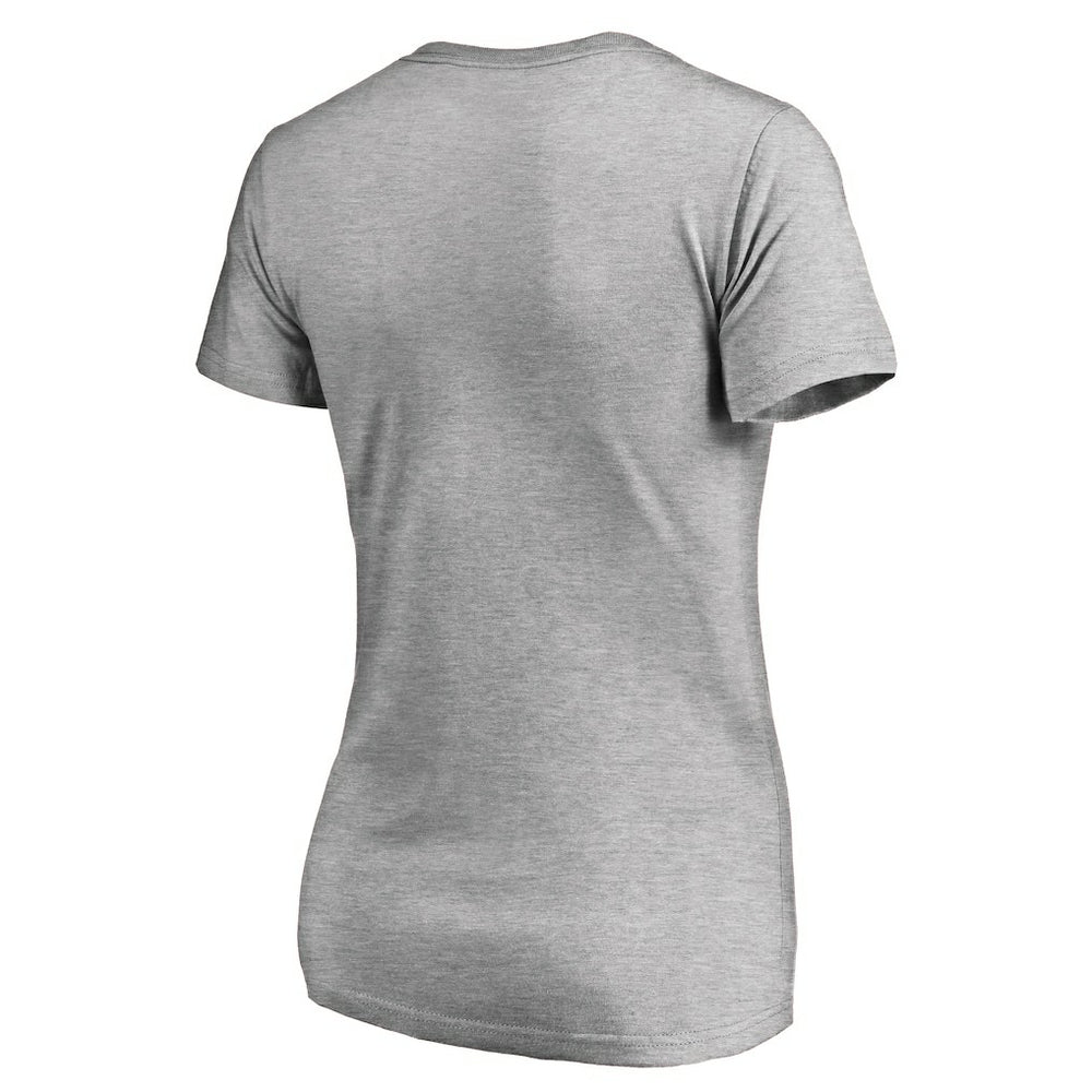 Buffalo Bills Women's Victory Script V-Neck T-Shirt Heathered Gray | NFL