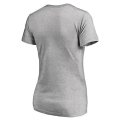 Kansas City Chiefs Women's Victory Script V-Neck T-Shirt Heathered Gray | NFL
