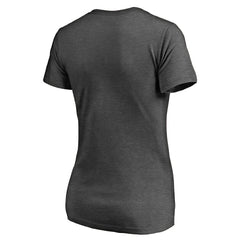 Miami Dolphins Women's Victory Script V-Neck T-Shirt Heathered Gray | NFL