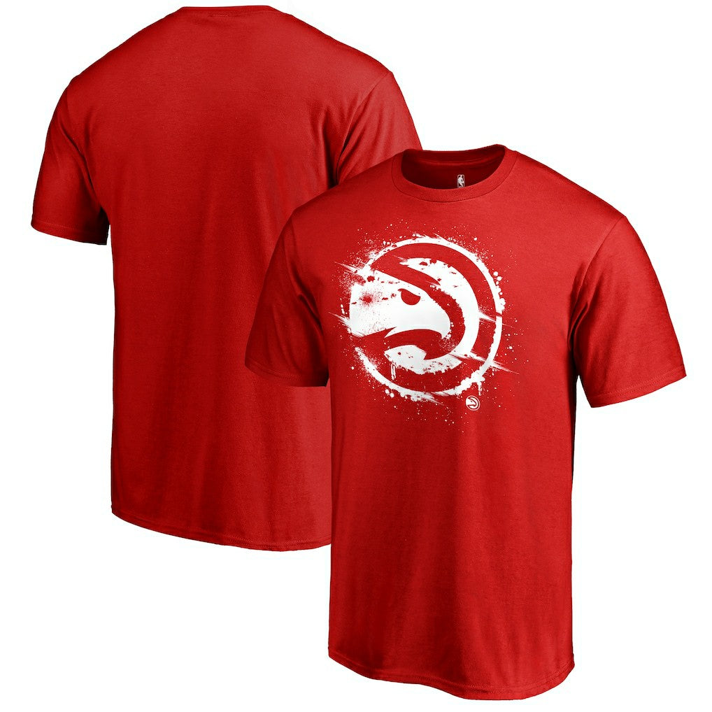 Atlanta Hawks Splatter Logo T-Shirt Red - NBA