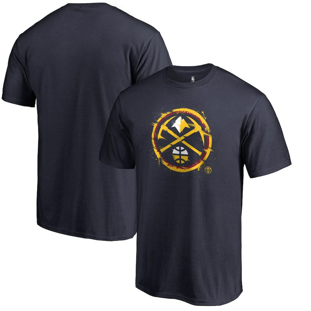 Denver Nuggets Splatter Logo T-Shirt Navy - NBA