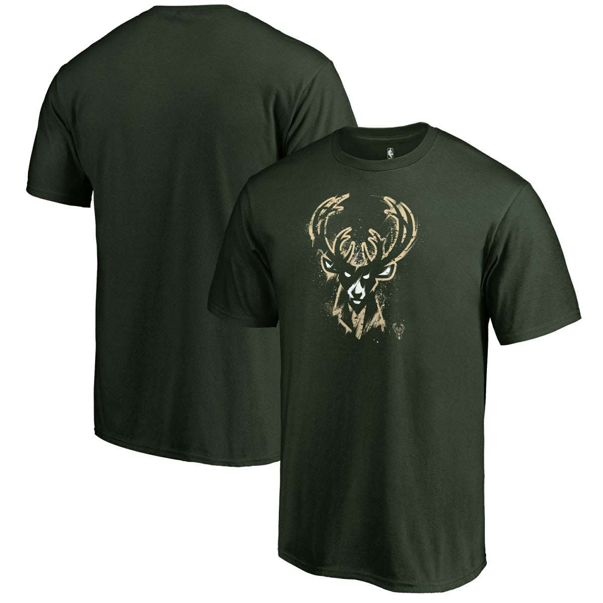 Milwaukee Bucks Splatter Logo T-Shirt Green - NBA