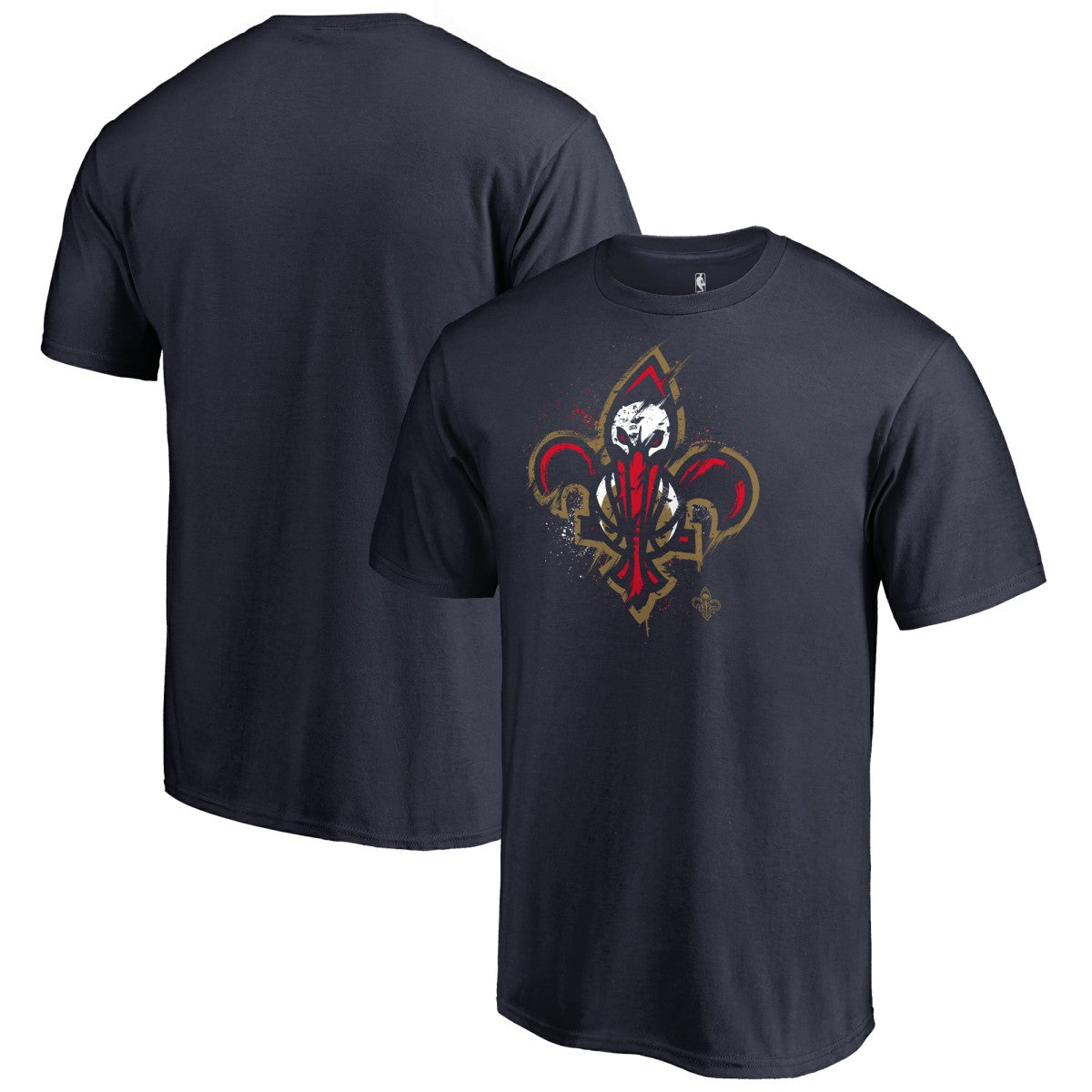 New Orleans Pelicans Splatter Logo T-Shirt Navy - NBA
